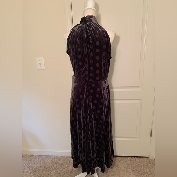 Calvin Kline Velvet Polka Dot Dress - Picture 5 of 12